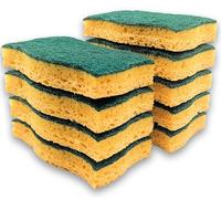 SQUATCH® MULTI-USO | Set da 9 Spugne | Big Pack Economico | Spugna Abrasiva Multiuso | Tri-Strato: Cellulosa Detergente + Sintetico Schiumogeno + Strato Abrasivo | Doppia Azione & Ultra Assorbenti