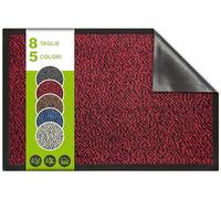 SQUATCH® | Tappeto d'ingresso interno | Zerbino resistente e antiscivolo | assorbe l'acqua e raccoglie lo sporco | facile da pulire | Collezione MARS (Rosso, 90x120cm)
