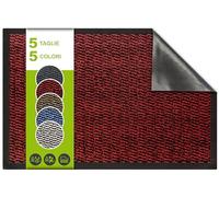 SQUATCH® | Tappeto d'ingresso interno | Zerbino resistente e antiscivolo | assorbe l'acqua e raccoglie lo sporco | facile da pulire | Collezione SPECTRUM (Rosso, 90x150cm)