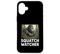 Squatch Watcher Bigfoot Forest Cryptid Hunter Design Custodia per iPhone 16 Plus