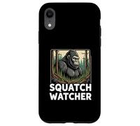 Squatch Watcher Bigfoot Forest Cryptid Hunter Design Custodia per iPhone XR