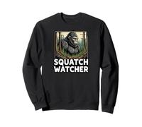 Squatch Watcher Bigfoot Forest Cryptid Hunter Design Felpa