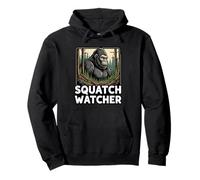 Squatch Watcher Bigfoot Forest Cryptid Hunter Design Felpa con Cappuccio