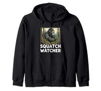 Squatch Watcher Bigfoot Forest Cryptid Hunter Design Felpa con Cappuccio