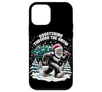 Squatching attraverso la neve - Bigfoot Sasquatch Christmas Custodia per iPhone 12 mini