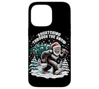 Squatching attraverso la neve - Bigfoot Sasquatch Christmas Custodia per iPhone 14 Pro Max