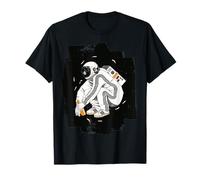 Squatting Gopnik Slav with Tracksuit in Space T-Shirt Maglietta