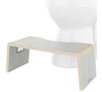 Squatty Potty Oslo - Sgabello pieghevole per WC, in eucalipto, compatto, elegante e salvaspazio, per una migliore postura del bagno, eucalipto durevole, non richiede montaggio