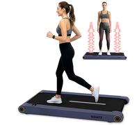 Squatz Tapis Roulant Pieghevole 2-in-1 con Pedana Vibrante, Walking Pad Salvaspazio, Display LED, Supporto Tablet, Telecomando, Motore Silenzioso 750W per Casa e Ufficio