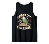 Squawk Less Snack More Funny Budgie Parrocchetti Amante Canotta