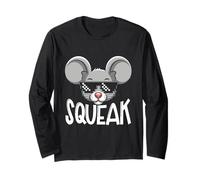 Squeak Cool Mouse Grafico Meme Mouse Maglia a Manica