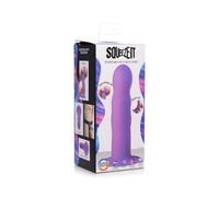 Squeezable Wavy Dildo - Purple