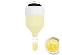 Squeeze Bottles Sauces, 5.5l Refillable Hangable Condiment Dispenser, Leakproof Bottle Container, Pvc, for Ketchup, Dressing, Sour Cream, Cooking, Kitchen and Restaurant Use Effortless Ease
