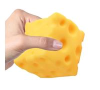 Squeeze Cheese Toy, Cheese Shape Fidget, Sensory Pinching Toy, Autentico Soft Sturdy Material Fun Stress Relief, for Kids Adults School Office Home Classroom Travel Use
