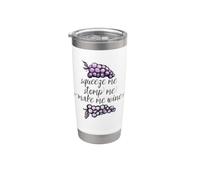Squeeze me stomp me make me wine emaker illustrazione Bicchiere termico in acciaio inox doppia parete
