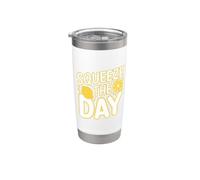 Squeeze The Day Funny Lemon Bicchiere termico in acciaio inox doppia parete