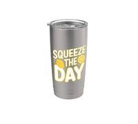 Squeeze The Day Funny Lemon Bicchiere termico in acciaio inox doppia parete