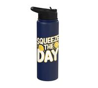 Squeeze The Day Funny Lemon Stainless Steel Insulated Water Bottle