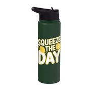 Squeeze The Day Funny Lemon Stainless Steel Insulated Water Bottle