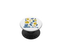 Squeeze The Day Lemon Citrus Retro Summer Motivational PopSockets PopGrip Adesivo