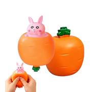 Squeeze Toys - Easter Carrot Bunny, Sensory Stress Reliever for Home School, Calming Toy with Slow Bounce, Holiday Fun, Playful Favor for College Dorm and Classroom Travel