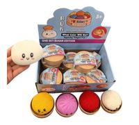 Squeeze Toys Set - Slow Rebound Bun Balls for Stress Relief Fun | 12 Pieces Dough Squishys with Steamer Box, Soft Sensory Toys for Kids Classroom Home Travel Road Trip Relaxation Play