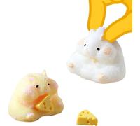 Squeeze Toys Squishy Giocattoli, 2 Pezzi Criceto Squishy Gadget Compleanno Bambini, Mini Giocattoli Antistress da Spremere Morbidi, Kawaii Squishy Piccoli Gadget per Premi Regalini Festa Compleanno