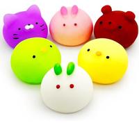 Squeeze Toys Squishy Giocattoli, 6 Pezzi Squishy Gadget Compleanno Bambini, Mini Giocattoli Antistress da Spremere Morbidi, Kawaii Squishy Piccoli Gadget per Premi Regalini Fine Festa Compleanno (A)