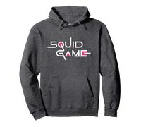 Squid Game Classic Logo Testo Bianco Felpa con Cappuccio
