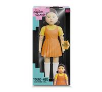 Squid game electronic doll young hee - bambola interattiva con testa rotante, sensori, luci e suoni