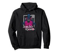 Squid Game Front Man And Guards Felpa con Cappuccio, Unisex per Adulti, Nero, S