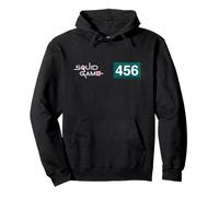 Squid Game Player 456 Numero E Logo Felpa con Cappuccio
