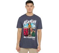 Squid Game Season Three Attention Anime T Shirt, Heather Navy, 3XL Unisex-Adulto