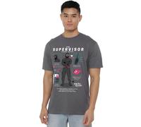 Squid Game Season Three The Supervisor T Shirt, Charcoal, Carbone, L Unisex-Adulto
