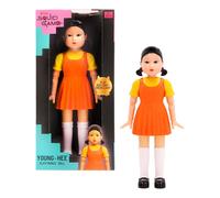 Gioco Bambola Young-Hee di Squid Game, Dalla Serie Netflix, Gioca a Luce Rossa e Luce Verde, Bambola Elettronica, Ha Sensori di Movimento e Gli Occhi si Illuminano, Gioco per Adulti Età +17 Anni