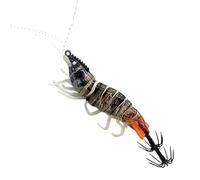 Squid Jigs - Esca artificiale per polpo ad affondamento lento in PVC da 3,15 pollici | Glow in the dark Design realistico di gamberetti Esche da per calamari per fiumi Mare a traina subacq