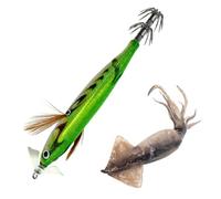 Squid Lure - High Brightness, Fluorescent Artificial Fishing Tackle | 4.72 Inch Squid Jig Hooks, High Brightness Fluorescent Body With Hooks | Art For Lakes Rivers Trolling Prawn Cuttlefish
