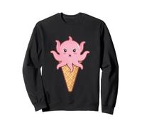 Squid - Octopus Ice Cream Cone Fun Sea Animal Amante Ragazzo/Ragazza Felpa