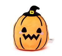 Squidglys morbido cuscino di peluche a forma di sorridente zucca con cappello