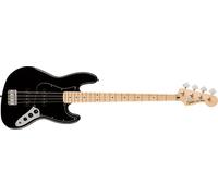 Squier by Fender Affinity Series Jazz Bass Chitarra, Tastiera in Acero, Battipenna Nero, Nero, Include lezioni virtuali gratuite su Fender Play