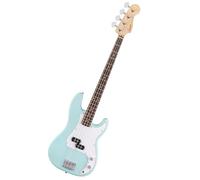 Squier by Fender Debut Precision Bass, Basso Elettrico 4 Corde, Daphne Blue | Basso per principianti, manico in acero, tastiera in laurel, battipenna bianco, ideale per studenti, suono Fender autentico