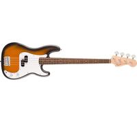 Squier by Fender Debut Collection Precision Bass, Tastiera in Laurel, Battipenna Bianco, Sunburst a 2 Colori