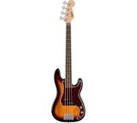 Squier by Fender Mini Precision Bass - Basso Elettrico Compatto, Three Tone Sunburst, con Pickup Split-Coil Alnico