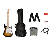 Squier Fender Sonic Stratocaster® - Chitarra elettrica, tastiera in acero, 2 colori Sunburst, borsa da concerto, Squier Frontman 10G Amp - 230V UK