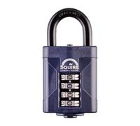 Squire Lucchetto Pesante (CP50) - Grillo in acciaio più duro - Lucchetto a combinazione a 4 ruote - Acciaio legato per la resistenza alla corrosione - Blocco resistente alle intemperie per la casa, la scuola e il garage (blu, 50 mm)