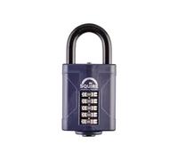 Squire Lucchetto Pesante (CP60) - Grillo in acciaio più duro - Lucchetto a combinazione a 5 ruote - Acciaio legato per resistenza alla corrosione - Serratura resistente alle intemperie per casa, scuola e garage (blu, 60 mm)