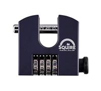 Squire Lucchetto Pesante (SHCB65) - Grillo rotante più duro - Lucchetto a blocco con combinazione a 4 ruote - Acciaio legato per resistenza alla corrosione - Serratura resistente alle intemperie per casa e capannone (blu, 65 mm)
