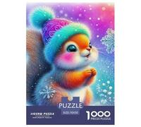 Squirrel 1000 Pezzi Cute Animals Puzzle Adulti Impegnativo E Difficile Per Qualità Premium Per Adulti E Ragazzi Collection Decorazione Domestica Regalo Giocattolo Colorato Per La Famiglia 70x50cm/100