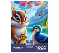 Squirrel 1000 Pezzi Cute Animals Puzzle Classici Impegnativo E Difficile Per Difficoltà Sfida Per Adulti E Bambini Da 14 Anni E Più Puzzle Per Gioco Familiare, Festa Aziendale Regalo Giocattolo Color
