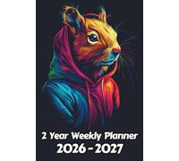 Squirrel 2 Year Weekly Planner: 104 Week Sunday to Saturday Calendar | Gift For People Who Love Forest Animals, Rodent Lovers | Ideal for ... and Busy Individuals | 6 x 9 Inches | v1